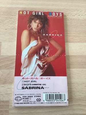 Sabrina - Hot Girl / Boys - Very Rare 🇯🇵 Japanese 3" CD In Snap-Pack (1987) - Image 1 of 4