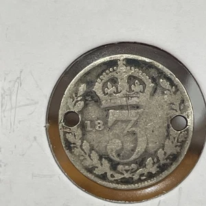 1894-1899 Great Britain Victoria Silver Threepence - F5269 - Picture 1 of 2