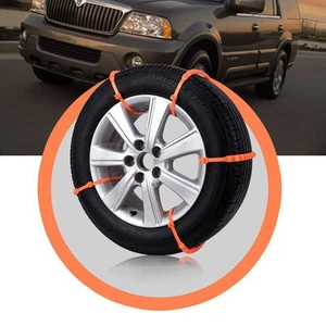 Juego de 5 cadenas para neumáticos flexibles de nailon para automóvil antideslizantes barro fuera de la nieve neumáticos - Imagen 1 de 11
