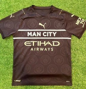 2021/22 Puma Manchester City Youth Size Large Soccer Jersey - Picture 1 of 6