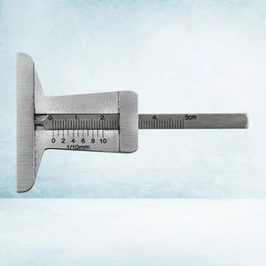 Righello modello battistrada in acciaio inox righello pneumatici di sicurezza strumento misura profondità altezza - Foto 1 di 11