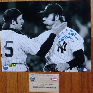 NY NEW YORK YANKEES SPARKY LYLE HANDSIGNIERTES 8x10 THURMAN MUNSON FOTO STEINER SS - Bild 1 von 1