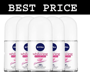 NIVEA Whitening Smooth Skin Roll On, 50ml For Women ( Pack of 5) - Picture 1 of 9