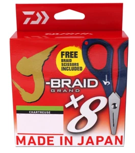 DAIWA J-BRAID GRAND X8 / Promotion Edition / 270m + Schere / Chartreuse - Bild 1 von 4