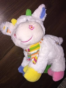 Heunec Kuh Kuscheltier Plüschtier Stofftier Bunt Friends Weiß Blau Grün Gelb Füß - Bild 1 von 5