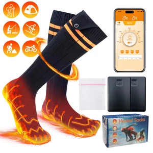Electric Heated Socks Rechargeable 5000mAh Battery Men Women Winter Foot Warmer - Picture 1 of 21