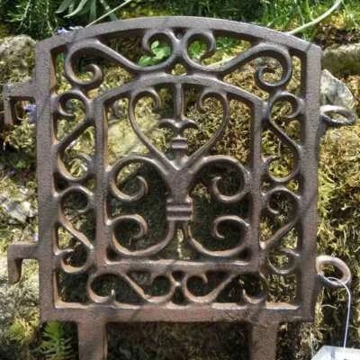 Beetbegrenzung Beeteinfassung Beetzaun Gusseisen Zaun Pflanzenschutz Deko PS13 - Bild 1 von 4