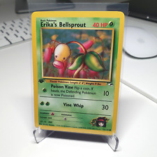 Pokemon card Erika`s Bellsprout 1st Edition 75/132 Gym Heroes Near Mint
