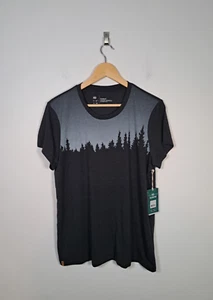 Damen T-Shirt Tentree Juniper Classice Forest schwarz Baumlinie Wandern Outdoor - Bild 1 von 3
