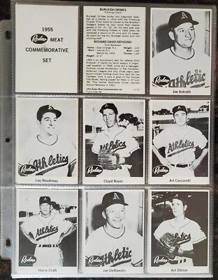 29 tarjetas 1976 Kansas City Athletics A's 1955 Team Rodeo Meats MLB Foto 1 de 4