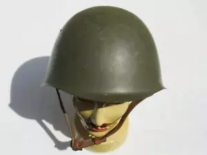 Orig. Stahlhelm CZ CSSR Tschechien 1950er Jahre + Innenfutter und Riemen Gr56/57 - Bild 1 von 7