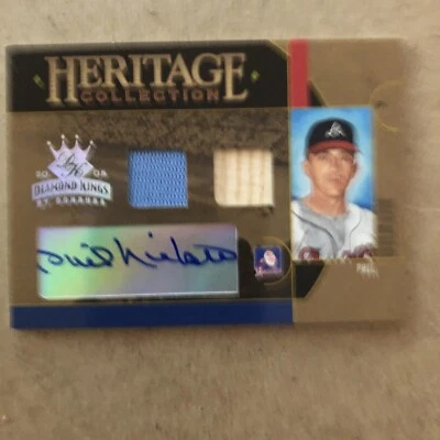 Phil Niekro 2005 Diamond Kings Heritage Collection Signature Combo Game Used /50 - Image 1 of 4