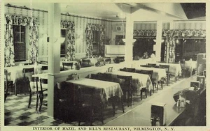 Postcard ~ Wilmington, New York, Hazel & Bill's Restaurant - 2 Vertical Creases - Picture 1 of 2