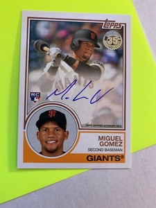 2018 TOPPS 35TH ANNIVERSARY MIGUEL GOMEZ ROOKIE AUTOGRAPH ~ #83A-MO