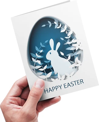 Pack of 8 Happy Easter Cards With Craft envelopes - Image 1 of 4