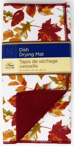 Home Collection Self Absorbent Polyester Dish Drying Mat 12”x18” ~ Fall Leaves - Picture 1 of 1