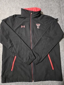 Under Armour Texas Tech Red Raiders Black Jacket with Hidden Hoodie Size Youth L - Picture 1 of 9