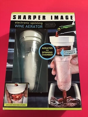 Sharper Image Aerador Eletrônico de Vinho Giratório LED Brilha Novo - Envio Rápido! - Imagem 1 de 4