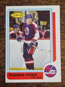 1986-87 O-PEE-CHEE NHL HOCKEY #257 THOMAS STEEN WINNIPEG JETS