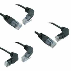 Cat5e Network Cable Right Angled 90 degree Head Up Down Straight  RJ45 Ethernet  - Picture 1 of 8