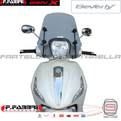 Cupolino Parabrezza Basso Lastra Fumè Piaggio Beverly 125-300-350 Dal 2010-20... - Immagine 1 di 3