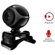 Trust Exis Webcam - 0.3 Megapixel Black USB 2.0 640 x 480 Video Plug & Go