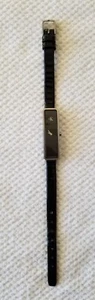 Calvin Klein Silver Tone Watch Black Dial Leather Band 5"-6.75" New Battery - Picture 1 of 4