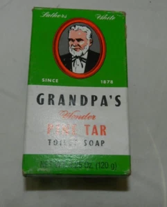 Grandpa’s Wonder Pine Tar Toilet Soap 4.25 Oz In Box NOS - Picture 1 of 6