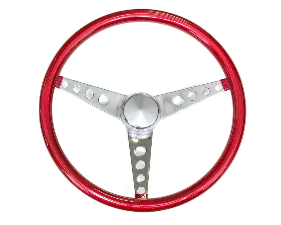 Grant 8465 Steering Wheel - Metal Flake - 15 in - 3-Spoke - Red Metal Flake - Изображение 1 из 1