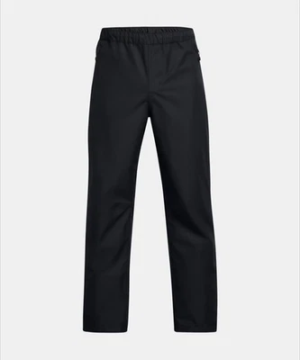 Pantalones de lluvia Under Armour para hombre UA a prueba de tormentas holgados forrados negros grandes 1369255 Foto 1 de 4