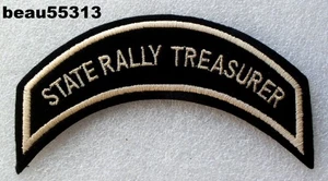 ⭐HARLEY DAVIDSON HOG "STATE RALLY TREASURER" CHAPTER OFFICERS HERITAGE TAN PATCH - Picture 1 of 1