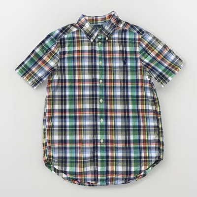 Camisa Ralph Lauren para niño con botones a cuadros múltiples talla M 10-12 manga corta Foto 1 de 4