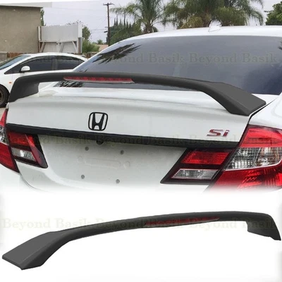 Alerón de maletero estilo Si 2012 2013 2014 2015 Honda Civic 4 puertas negro mate Foto 1 de 2