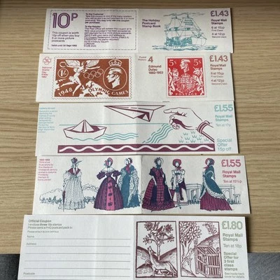 GB Stamp Booklets Folded Multi Values. X5. MNH. Complete. - Image 1 of 4