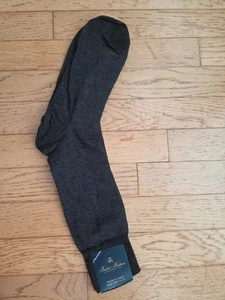 Calze Brooks Brothers lana merino mini dot crew nere 1 paio nuove con etichetta - Foto 1 di 3