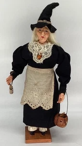 Vtg Vickie Smyers? Bethany Lowe? Halloween Witch Primitive Folk Art Figure - Picture 1 of 10