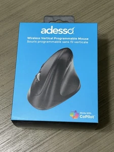 Adesso - iMouse E30 - 2.4GHz Ergonomic Vertical Right-Handed Mouse - Black - Picture 1 of 6