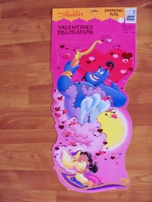 Lámina Brillante Decoración Troquelada Aladdin Vintage Eureka 18"x 8" Disney's  Foto 1 de 2