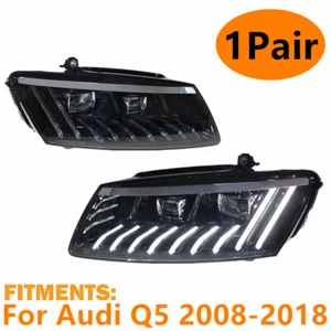 ✅1 Pair For Audi Q5 2008-2018 LED Headlight Assembly Set DRL Turn Signal Headlam - Foto 1 di 6