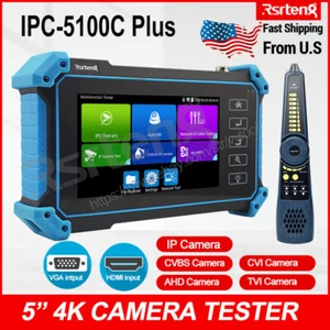 Rsrteng IPC-5100C Plus 5"12MP IP CCTV Camera Tester 8MP CVI TVI AHD CVBS Monitor - Picture 1 of 12