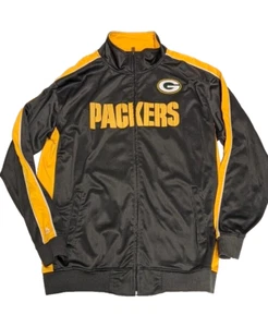 Green Bay Packers NFL Majestic Full Zip Track Jacket Gray Size 2XT - Picture 1 of 13