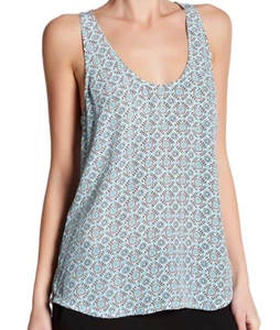 JOIE Rain B Medallion Racer Silk Tank, Small - Picture 1 of 7
