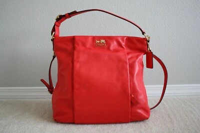 NWT COACH Isabelle Crossbody Leather Purse Handbag Pink Orange Papaya 21224 - Image 1 of 3