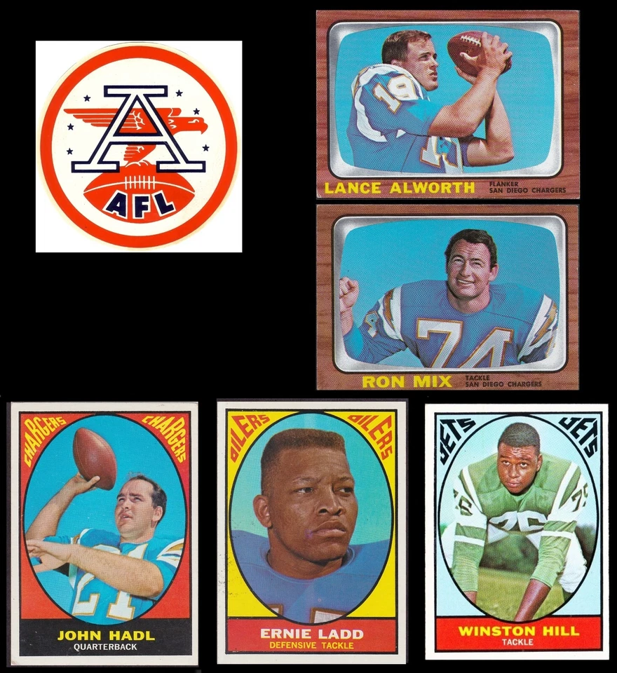 1966 & 1967 AFL Topps single cards. - Image 1 of 1