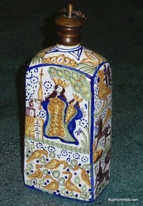 Vintage Italy Hand Painted Ceramic Cooper Stopper Decanter Bottle Animals SIGNED - Picture 1 of 10