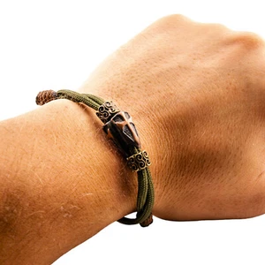 Crusader Warrior Bead Handcrafted Custom Paracord Adjustable Wrist Bracelet - Picture 1 of 31