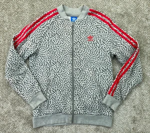 Adidas Sweater Youth Girls Large (13-14Y) Gray 3 Stripes Trefoil Sweatshirt Zip - Picture 1 of 9