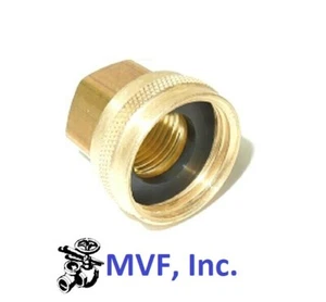 Garden Hose Fitting 3/4" Female GHT Swivel x 1/2" Female NPT Pipe Brass 5AS-12D - Picture 1 of 5