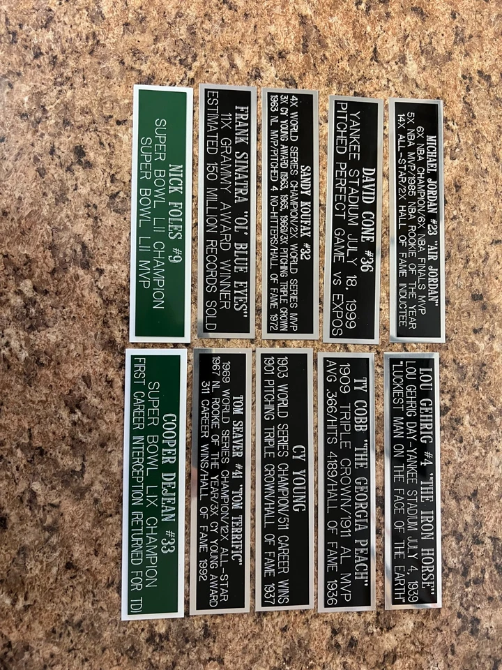 PLACA DE IDENTIFICAÇÃO DA CARREIRA TOM SEAVER PARA ESTOJO DE BOLA ASSINADO/CAIXA DE CAMISA/FOTO - Imagem 1 de 1