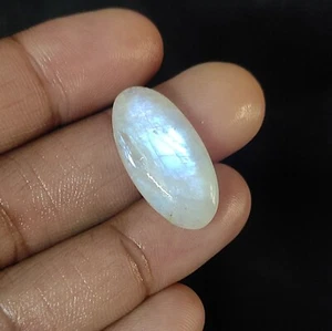 8.50 Cts Natural OVAL Rainbow Moonstone Cabochon Jewelry Making 19X10X5 MM - Picture 1 of 6